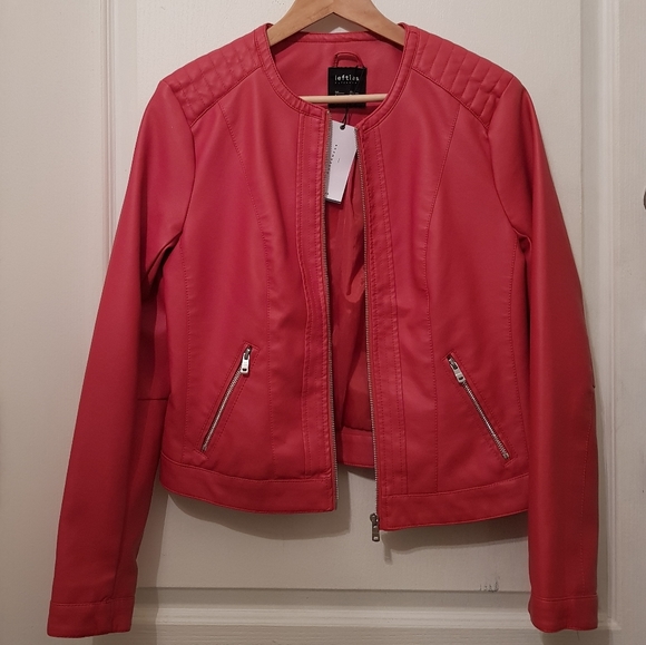 Pink leather jacket - Picture 1 of 4